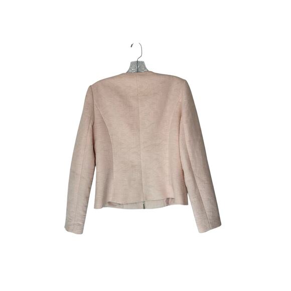 Karl Lagerfeld Pink Bright Dressy Work Office Full Zip Jacket Blazer Size 8 - Picture 11 of 14